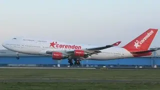 Corendon Boeing 747-400 PH-BFB Final Landing Amsterdam Schiphol