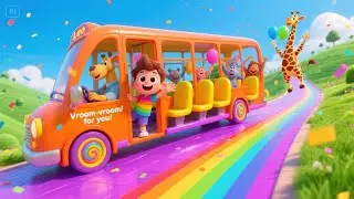 Colorful Wheels on the Bus &mdash; Let&rsquo;s Ride! | Bright Bus Song for Toddlers | Fun Preschool Rhyme