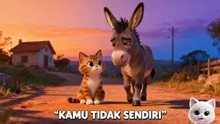 🐱🐴 Anak Kucing & Keledai Kecil Kesepian | A Gentle Cat Story About Loyalty and Companionship ✨