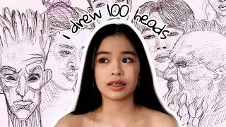 drawing 100 heads in 10 DAYS | what I learned #100HeadsChallenge #Meds100Heads
