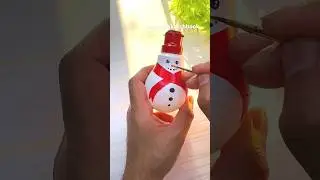 DIY Light bulb painting idea | Christmas special 😍 #shorts ￼#youtubeshorts