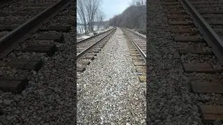 Seems safe😳 #wisconsin #mississippiriver #wesventures #adventure #train #traintracks #2025 #scary