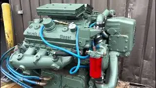(2) Government Rebuilt Detroit 8V92 marine diesel engines w Twindisc transmissions
