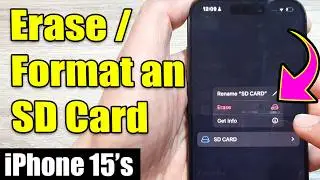How to Erase/Format an SD Card on iPhone 15/iPhone 15 Pro WITHOUT a Computer!