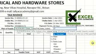 GST Invoice in Microsoft Excel Part: 5