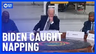 Joe Biden Appears To Fall Asleep Twice During Meeting With African Leaders In Angola | 10 News First