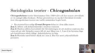 Kriminologisk teori och brottsprevention - Del 14 - Chicagoskolan
