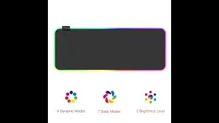 Offbeat - RGB Gaming Mouse Pad, Non-Slip Rubber Base, Soft Glowing 14 LED Modes | 2 Brightness Mode