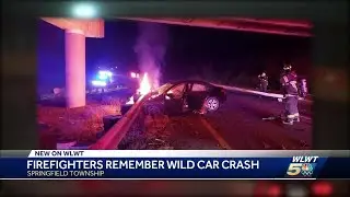 Firefighters remember wild car crash in Springfield Township