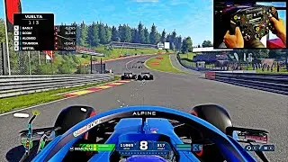 F1 2021 Alonso's Alpine Spa Francorchamps Grand Prix | Thrustmaster TS-XW - SF1000 Gameplay 4K HDR