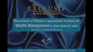TVC: Recruitment for SBI Wealth Management