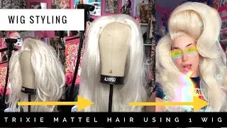 Wig Styling: Trixie Mattel hair using 1 wig