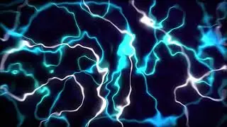 Blue Neon Lightning Effect 4K Wallpaper Loop
