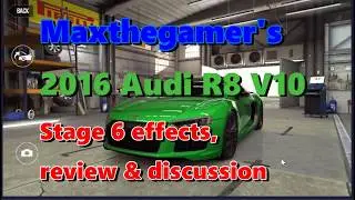 CSR2 Audi 2016 R8 V10 Stage 6 effects, review and discussion