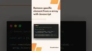 Remove specific element from an array with Javascript #javascript #code #js #codeindoor #reactjs
