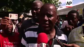 Opposition supporters demand chance to vote in delayed elections
