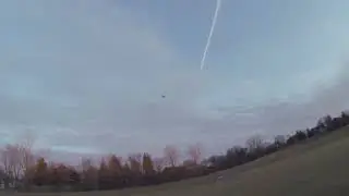 FMS PA-18 1300mm | Sunset flight, winds 13mph slight gust