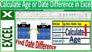 How to calculate Age or Date Difference in Excel | Tech Knowledge Tutor