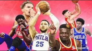 Philadelphia 76ers VS Atlanta Hawks NBA PLAYOFF GAME 7 [score board]