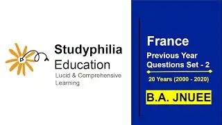 France JNU Previous Years' Questions Set - 2 | JNU BA Entrance Exam 2022