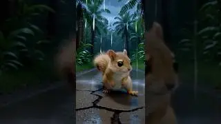 From Rain to Warmth 🌧️❤️ Tiny Squirrel Rescue Story #squirrel #emotionalstory #emotionalshorts