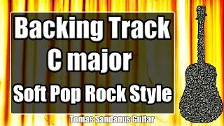 C major Backing Track - Electronic Soft Pop Rock Guitar Jam Backtrack | TS 62
