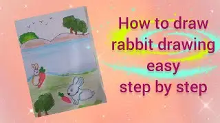 How to draw rabbit drawing easy step by step