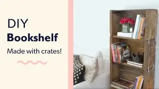 DIY Bookshelf Made from Crates