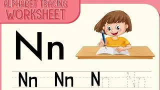 how to write letter N for kids | learn to write alphabets | preschool learning