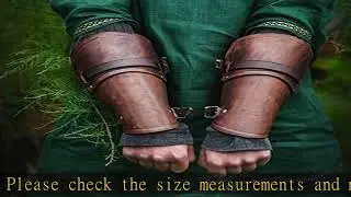 Syktkmx Gauntlet Wristband Medieval Vambrace Arm Cuff Armor Buckled Punk Gothic Faux Leather Costum