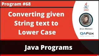 Java program to convert the given String text to lower case