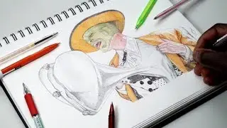 Drawing THE MASK (Jim Carrey) - INKTOBER DAY 13 - DeMoose Art