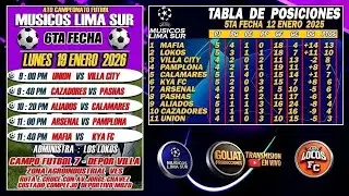 4TO CAMPEONATO DE FUTBOL - MUSICOS LIMA SUR / 6TA FECHA / LA MAFIA FOLK VS KIA FC