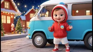 Family Van New Year Holiday Trip | Fun Action & Learning Video for Toddlers