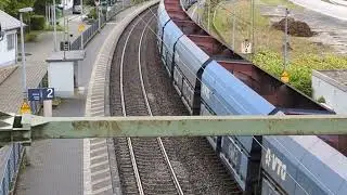 Video Clip die Bahn im Rheintal:hier Erz Zug auf Durchfahrt in Boppard Hirzenach
