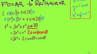 converting polar equations to rectangular form