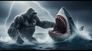 kong vs megalodon king kong vs giant shark the ultimate primal showdown