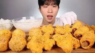 뿌링클 세트&hellip; 뿌링클치킨&middot;치즈볼&middot;핫도그&middot;치즈스틱 먹방 l ASMR MUKBANG Bburinkle Chicken, Cheese Balls, Corn Dogs & Cheese EAT