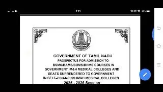 BSMS BAMS BHMS BUMS AYUSH course notification released 2025-2026 in Tamil Nadu