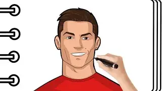 Como DIBUJAR a Cristiano Ronaldo paso a paso FACIL | Mapi Art TV