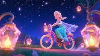 Elsa&rsquo;s Bike and the Crystal Lanterns | Frozen Winter Glow Song for Kids