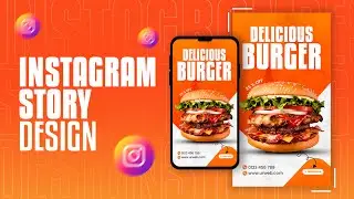 How to create food Instagram story design in adobe photoshop