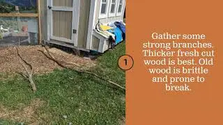 How to Make a Natural DIY Chicken Perch with Old Branches &ndash; Easy Chicken Coop Project