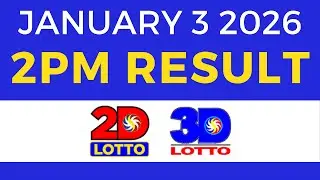 2pm Lotto Result Today January 3 2026 2D 3D Lotto