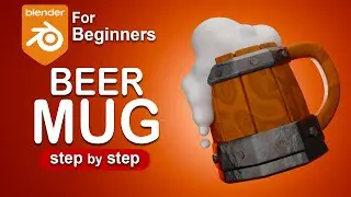 Create a Stylized Wooden Beer Mug in Blender | Step-by-Step #blender #tutorial #polyeevee