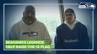 12 flag flying over Space Needle