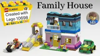 Building a Family House using LEGO® Classic 10698 - DIY instruction ideas