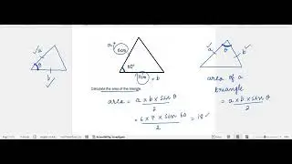 Area of a triangle using trigonometry #areaoftriangle #trigonometry