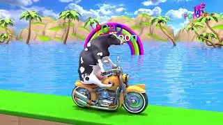 Elephant Giraffe Lion royalty l Fountain crossing animals game mod apk l cartoon ke video