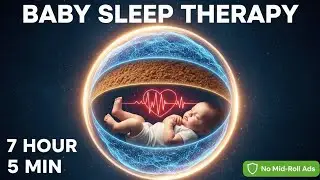 7-Hour Sleep Session: Womb Sounds with Heartbeat & Brown Noise | Overnight Baby Sleep